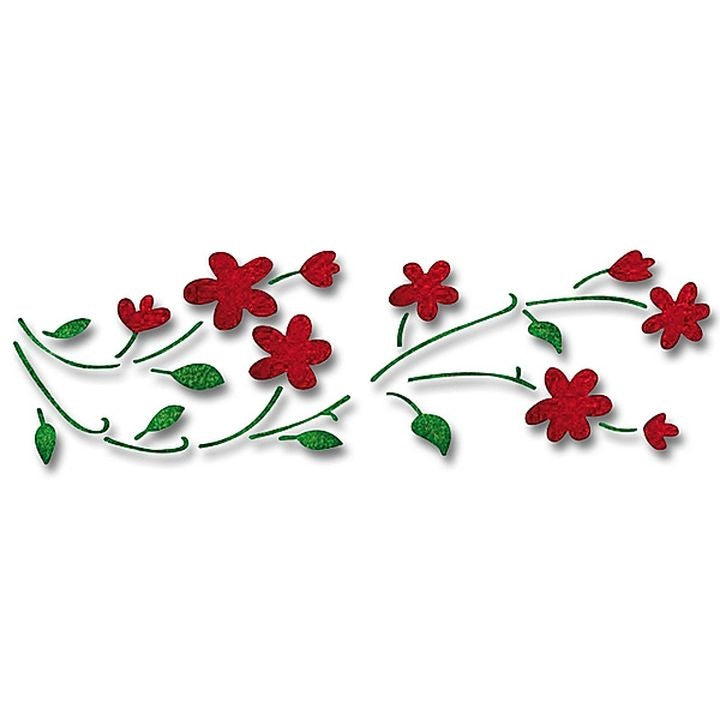 Schablone XL Blumenzweig 22x67 cm — Bild 2