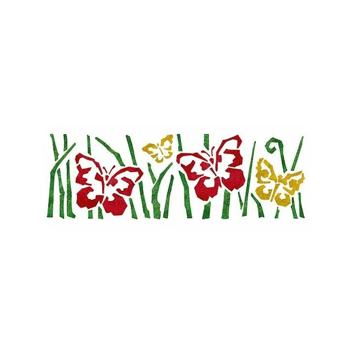 Schablone XL Schmetterlinge 22x67 cm — Bild 2