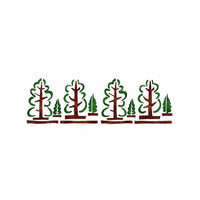 Schablone XL Wald 22x67 cm — Bild 1