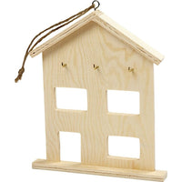 Schlüsselanhänger Haus aus Holz — Bild 1