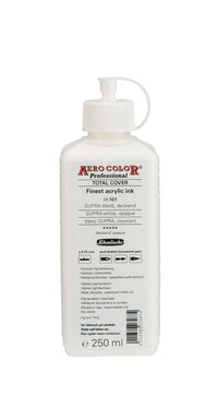 Schmincke AERO COLOR Professional Acryltinte 250 ml – 101 SUPRA-Weiß, deckend