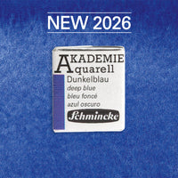 Schmincke AKADEMIE Aquarellfarben 1/2 Näpfchen - Golden pink – 444 Dunkelblau