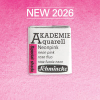 Schmincke AKADEMIE Aquarellfarben 1/2 Näpfchen - Golden pink – 952 Neonrosa