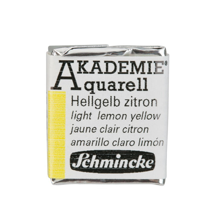 Schmincke AKADEMIE Aquarellfarben 1/2 Näpfchen – 222 hell zitronengelb