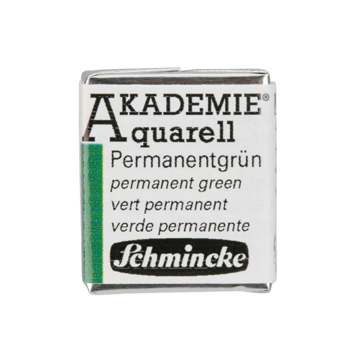 Schmincke AKADEMIE Aquarellfarben 1/2 Näpfchen – 553 permanent Grün