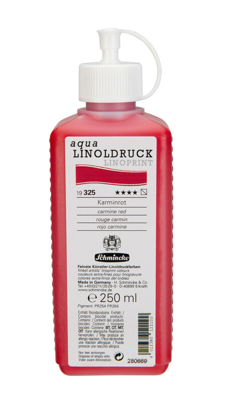 Schmincke aqua-LINOPRINT Linoldruckfarbe 250 ml – 325 Karminrot