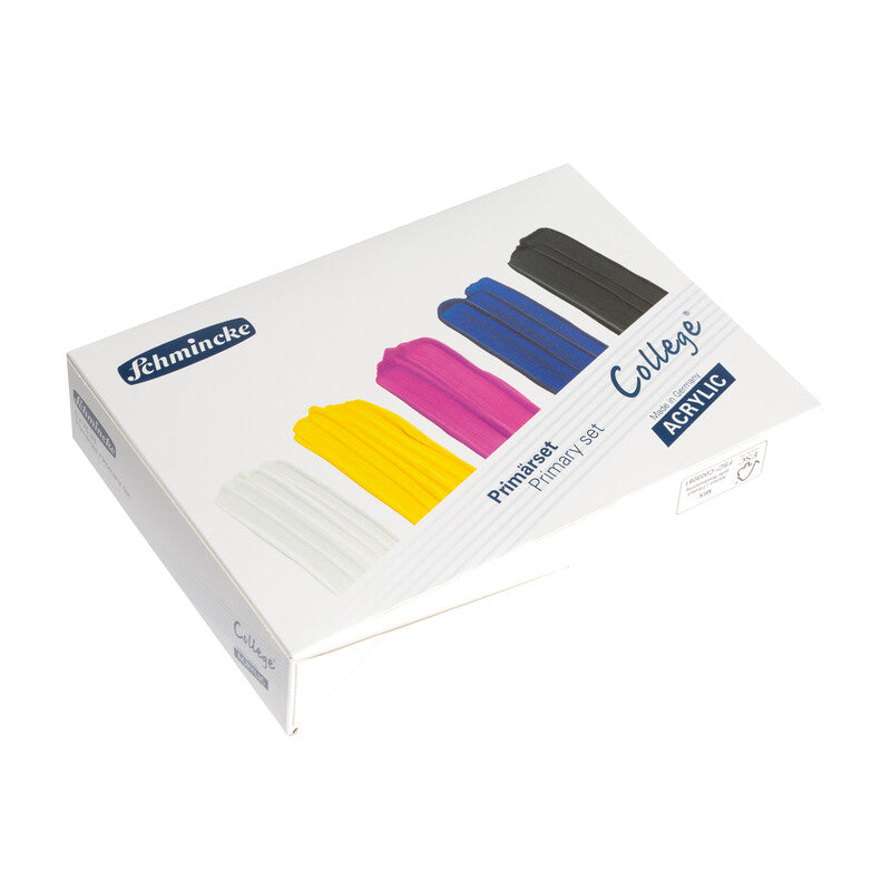 Schmincke College Acrylic Acrylfarben-Set – 5 x 75 ml, Grundfarben
