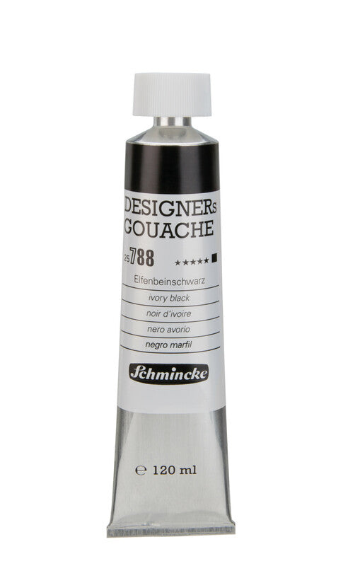 Schmincke Designers Gouache Gouachefarbe 120 ml – 788 Elfenbeinschwarz