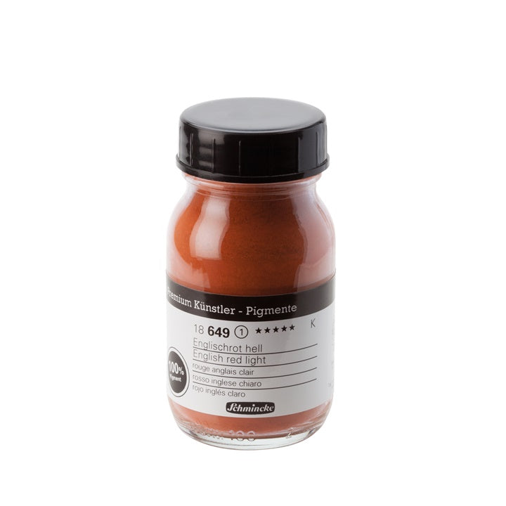 Schmincke Farbpigmente 100 ml – 649 Englischrot hell