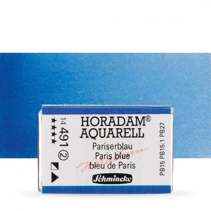 Schmincke Horadam Aquarellfarben im ganzen Näpfchen – 491 Parížska Blau