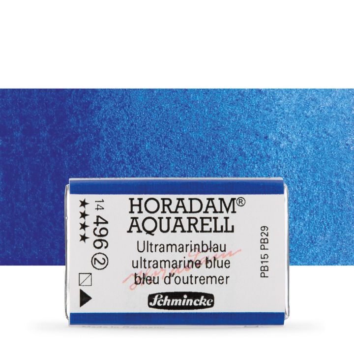Schmincke Horadam Aquarellfarben im ganzen Näpfchen – 496 Ultramarin Blau