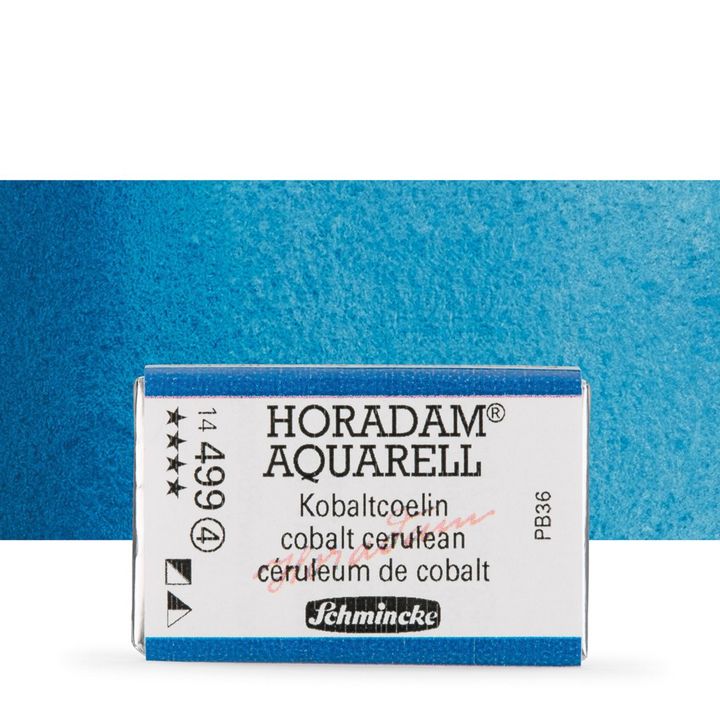 Schmincke Horadam Aquarellfarben im ganzen Näpfchen – 499 Kobaltblau hell