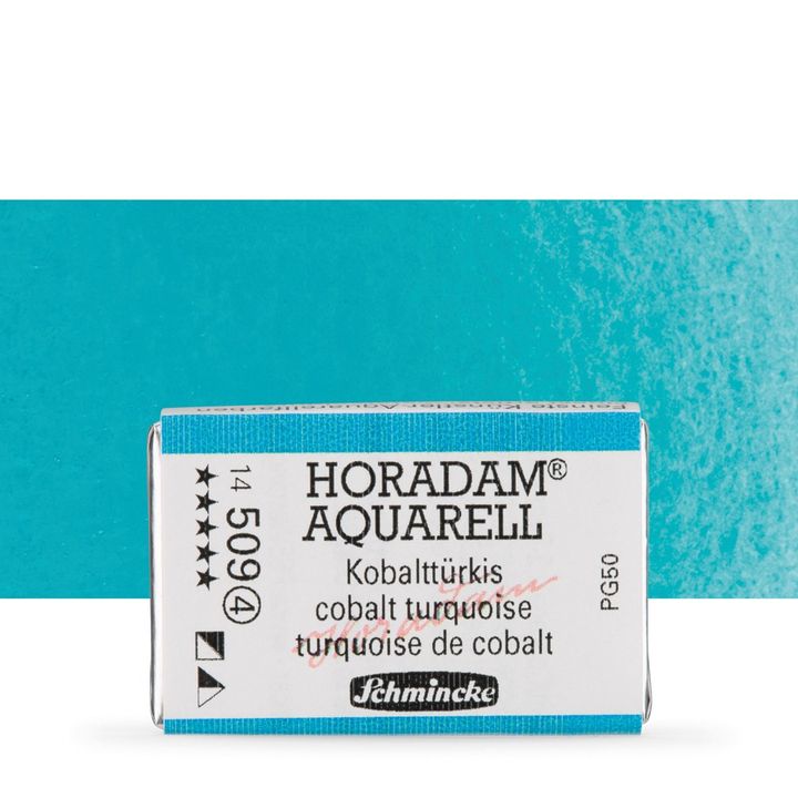 Schmincke Horadam Aquarellfarben im ganzen Näpfchen – 509 Kobalttürkis