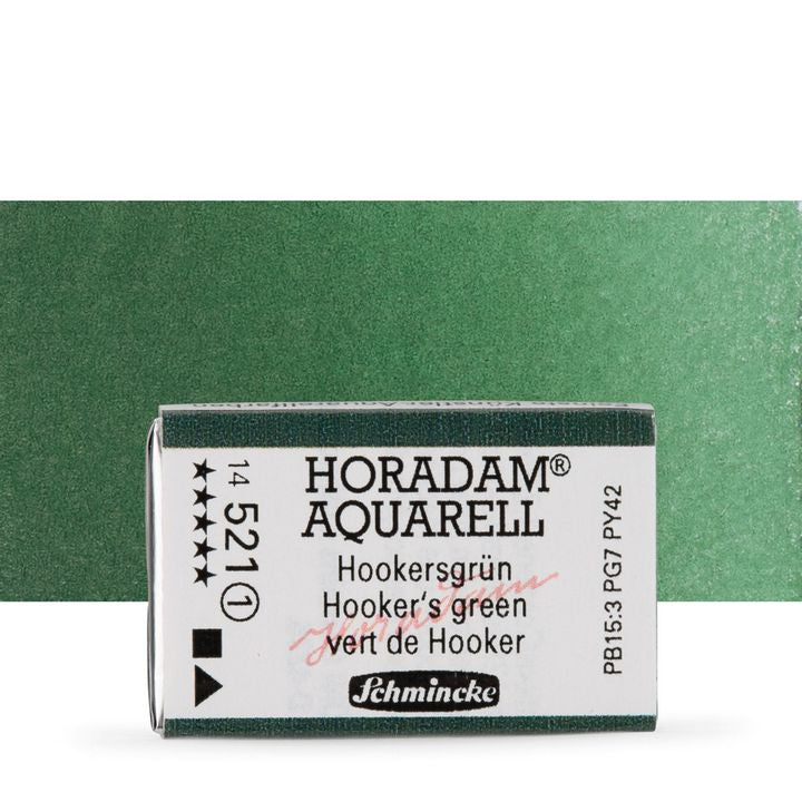 Schmincke Horadam Aquarellfarben im ganzen Näpfchen – 521 Hookers Grün
