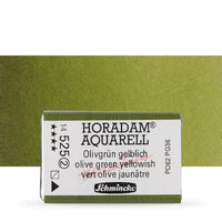 Schmincke Horadam Aquarellfarben im ganzen Näpfchen – 525 Olivgrün gelblich
