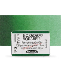 Schmincke Horadam Aquarellfarben im ganzen Näpfchen – 534 Permanent Olivgrün