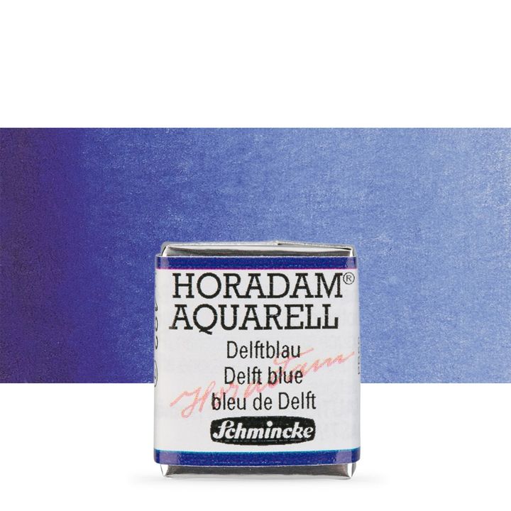 Schmincke Horadam Aquarellfarben im halben Näpfchen – 482 Delft blue