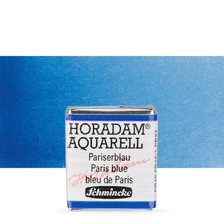 Schmincke Horadam Aquarellfarben im halben Näpfchen – 491 Parížska Blau