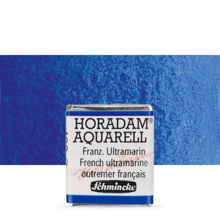 Schmincke Horadam Aquarellfarben im halben Näpfchen – 493 Französisches Ultramarin