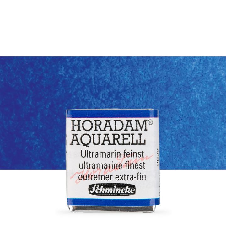 Schmincke Horadam Aquarellfarben im halben Näpfchen – 494 Ultramarin finest