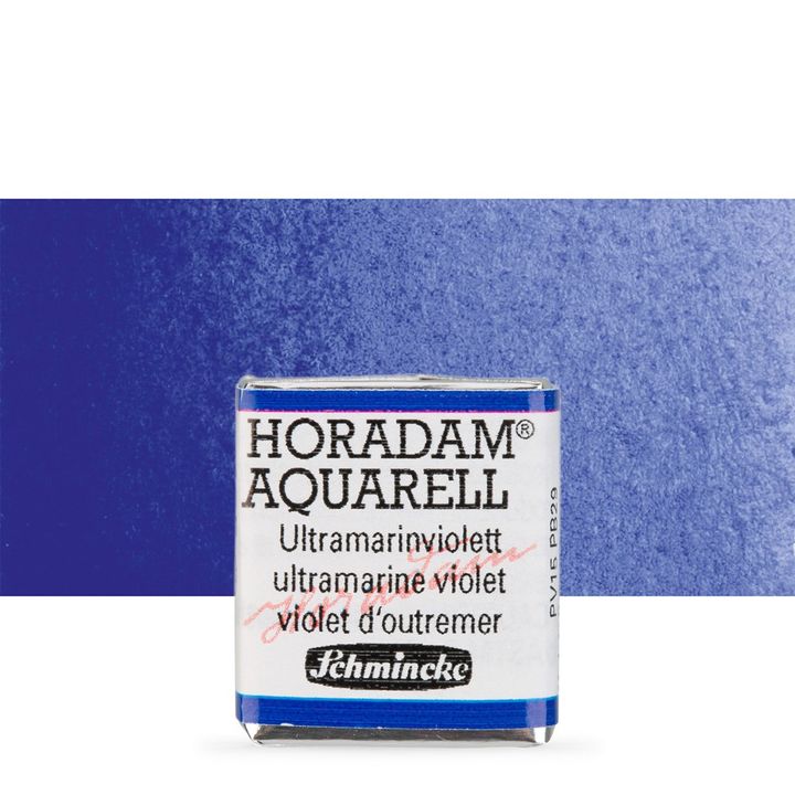Schmincke Horadam Aquarellfarben im halben Näpfchen – 495 Ultramarin Violett