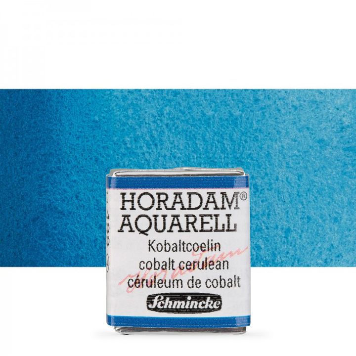 Schmincke Horadam Aquarellfarben im halben Näpfchen – 499 Kobalt cerulean