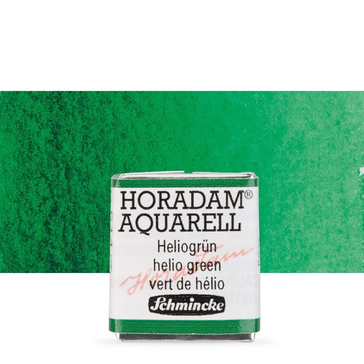 Schmincke Horadam Aquarellfarben im halben Näpfchen – 514 Helio Grün