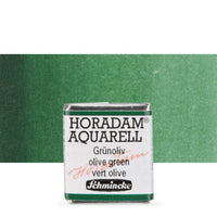 Schmincke Horadam Aquarellfarben im halben Näpfchen – 515 Olivgrün