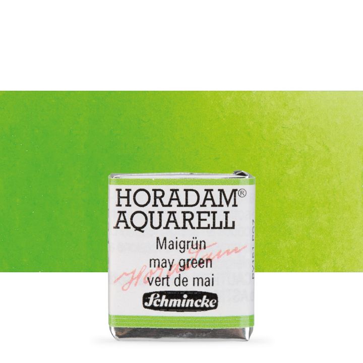 Schmincke Horadam Aquarellfarben im halben Näpfchen – 524 Maigrün