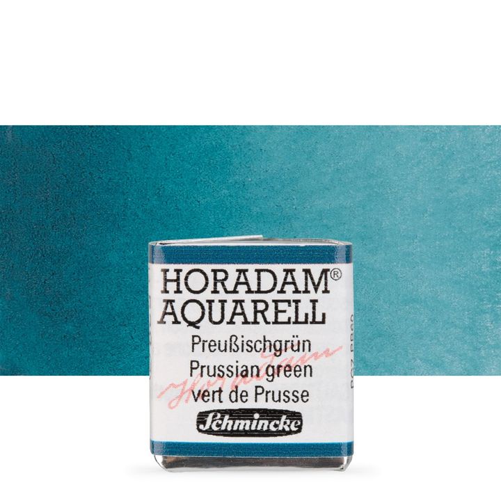 Schmincke Horadam Aquarellfarben im halben Näpfchen – 528 Preußisch Grün