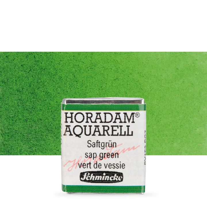 Schmincke Horadam Aquarellfarben im halben Näpfchen – 530 sap green