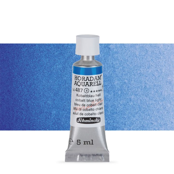 Schmincke HORADAM Aquarellfarben in der 5 ml Tube – 487 Kobaltblau hell