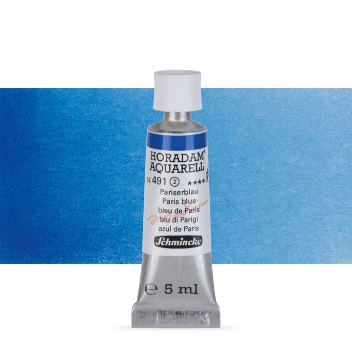 Schmincke HORADAM Aquarellfarben in der 5 ml Tube – 491 Pariser Blau