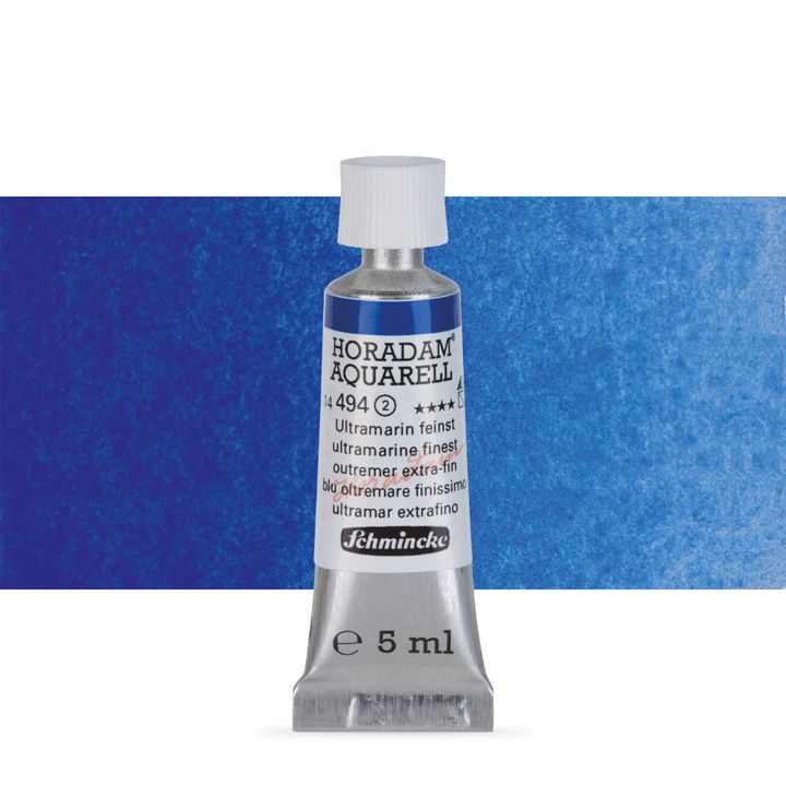 Schmincke HORADAM Aquarellfarben in der 5 ml Tube – 494 feinste Ultramarin