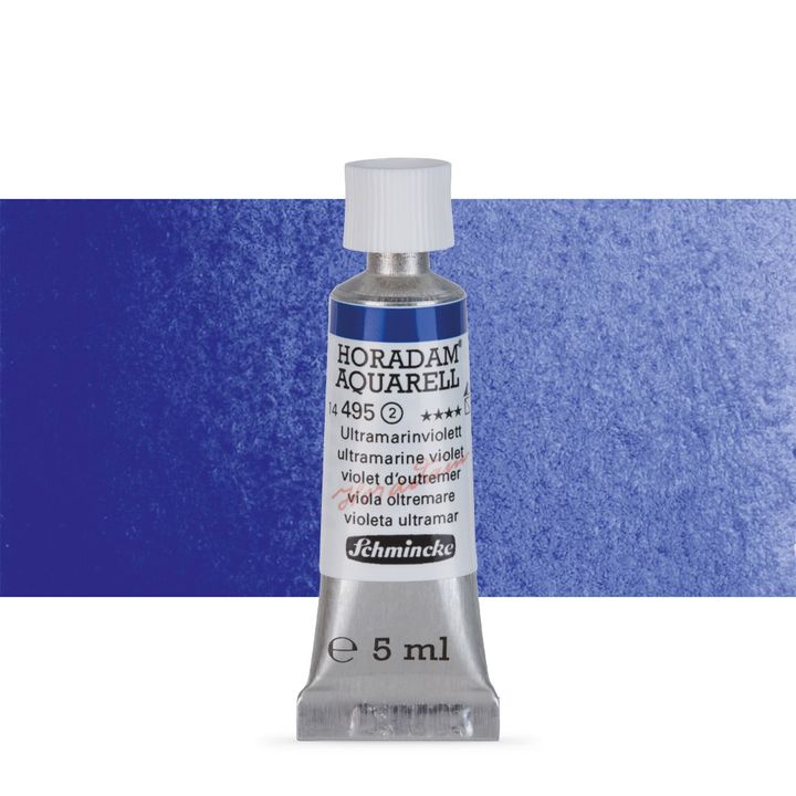 Schmincke HORADAM Aquarellfarben in der 5 ml Tube – 495 Ultramarin Violett