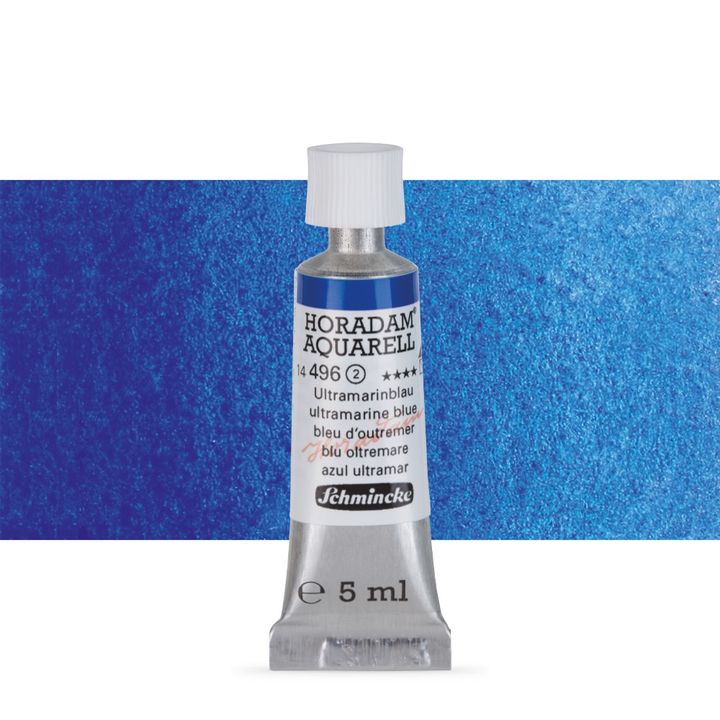 Schmincke HORADAM Aquarellfarben in der 5 ml Tube – 496 Ultramarin Blau
