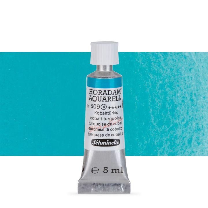 Schmincke HORADAM Aquarellfarben in der 5 ml Tube – 509 Kobalttürkis