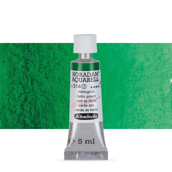 Schmincke HORADAM Aquarellfarben in der 5 ml Tube – 514 Helio Grün