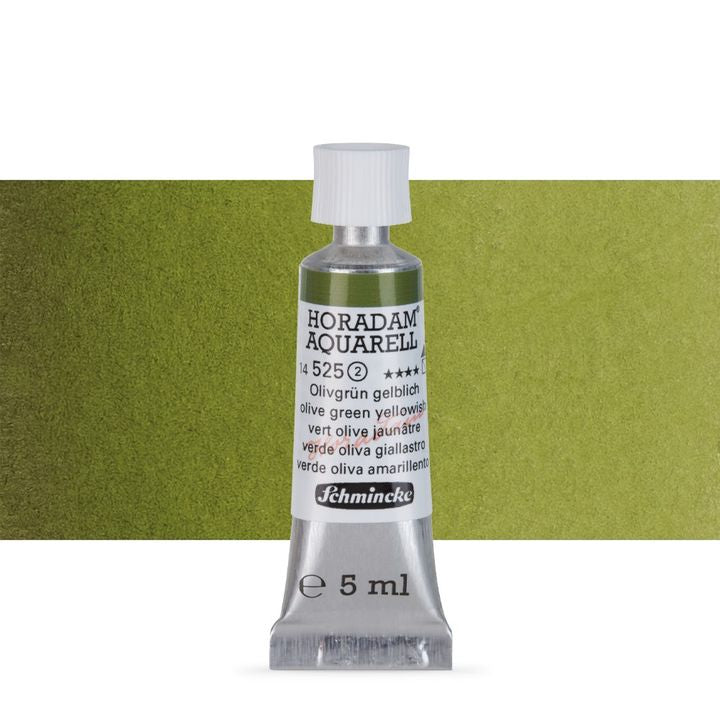 Schmincke HORADAM Aquarellfarben in der 5 ml Tube – 525 Olivgrün gelblich