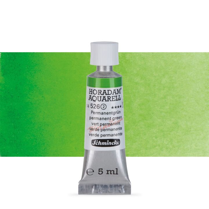 Schmincke HORADAM Aquarellfarben in der 5 ml Tube – 526 permanent Grün