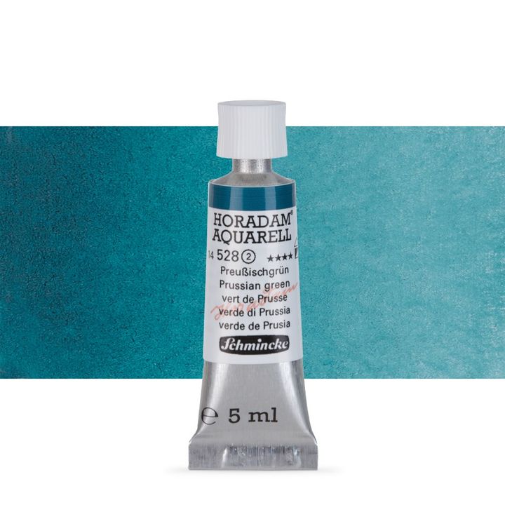Schmincke HORADAM Aquarellfarben in der 5 ml Tube – 528 Preußisch Grün