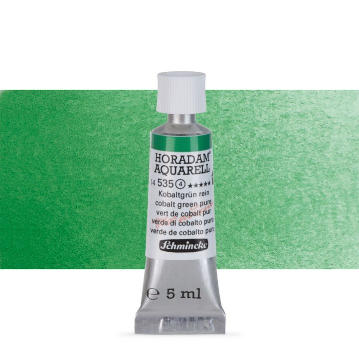 Schmincke HORADAM Aquarellfarben in der 5 ml Tube – 535 Kobaltgrün pure