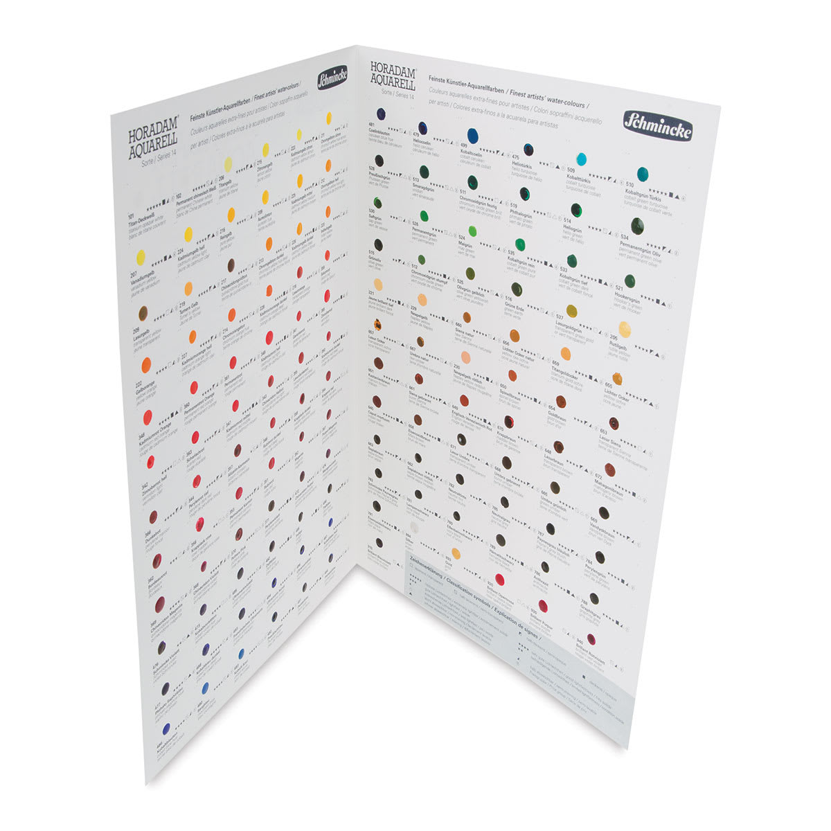 Schmincke HORADAM Aquarell Dot Card Aquarell-Farbfächer – 140 Farben