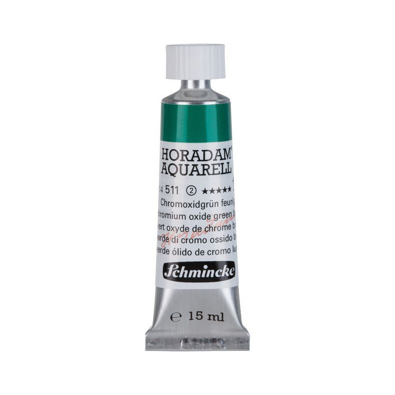 Schmincke Horadam Aquarellfarbe in Tube 15 ml – Onetz – 511 Chromoxidgrün feurig