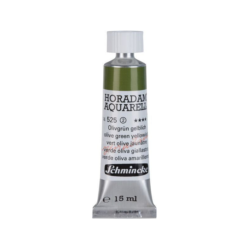 Schmincke Horadam Aquarellfarbe in Tube 15 ml – Onetz – 525 Olivgrün gelblich