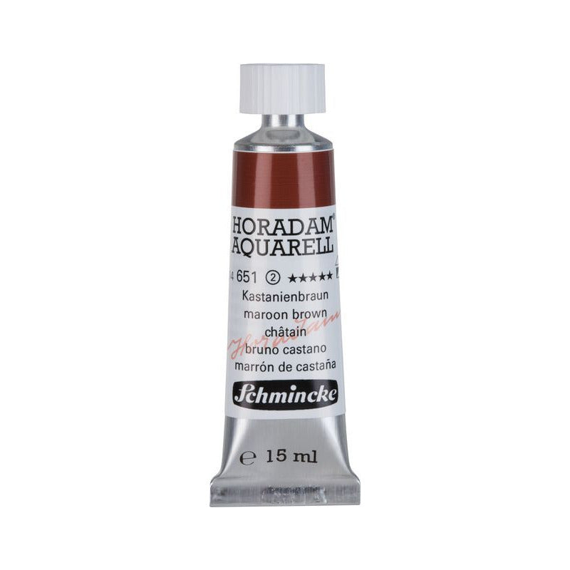 Schmincke Horadam Aquarellfarbe in Tube 15 ml – Onetz – 651 Kastanienbraun