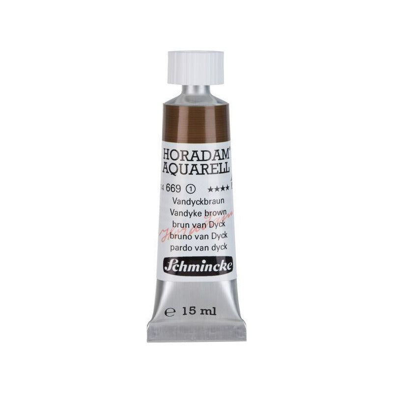 Schmincke Horadam Aquarellfarbe in Tube 15 ml – Onetz – 669 Vandyckbraun
