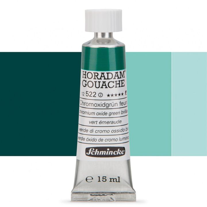 Schmincke Horadam Gouache 15ml – 522 chromium oxide Grün brilliant