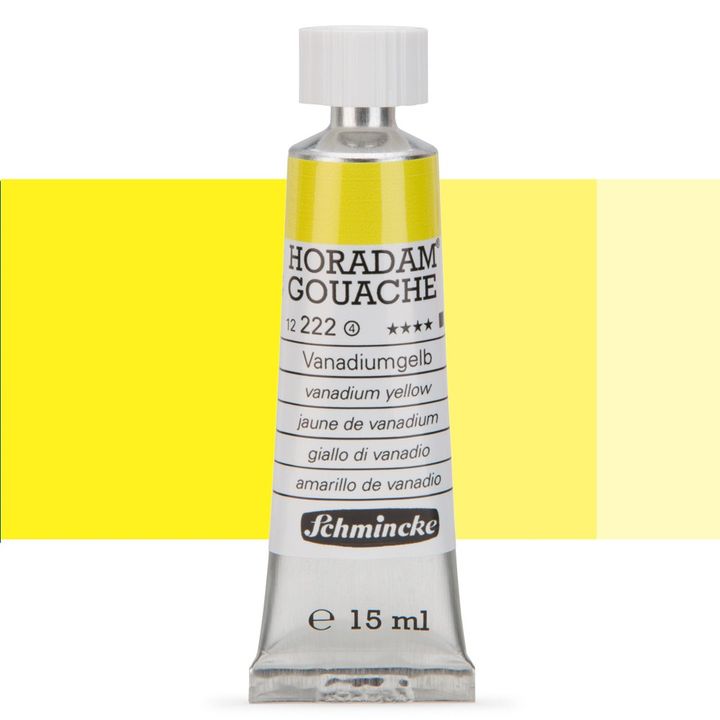 Schmincke Horadam Gouache 15ml – 222 vanadium Gelb