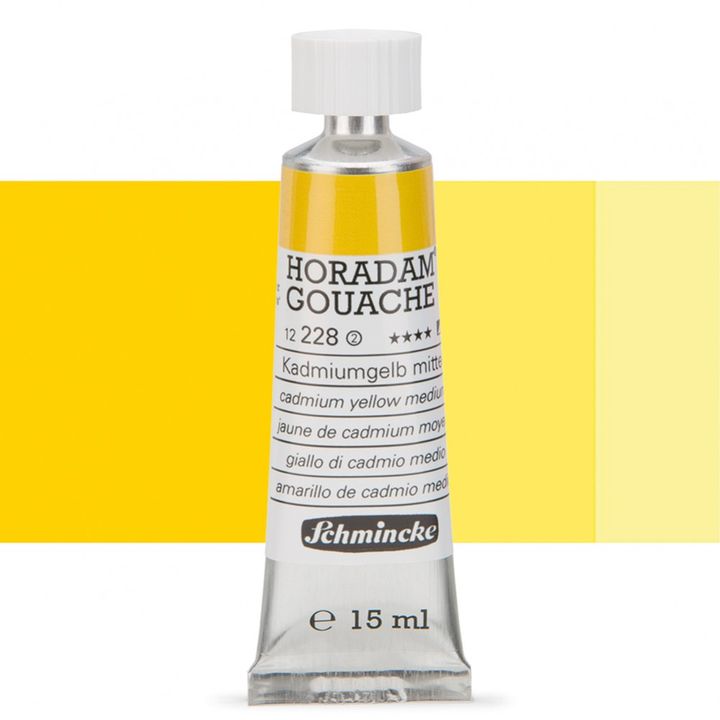 Schmincke Horadam Gouache 15ml – 228 Cadmium Gelb medium